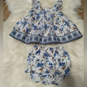 Janie and Jack Floral matching set
